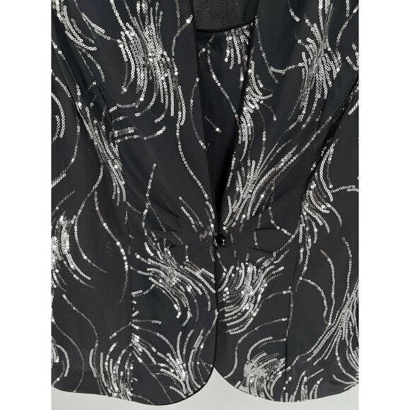 Alex Evenings Ladies Jacket and Camisole Set Grey with Sequins Size Petite Large - Picture 3 of 16